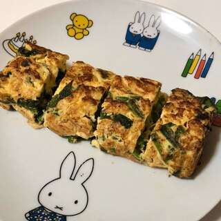 ほうれん草とツナの卵焼き